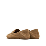 Taupe Suede Softy Slip-on Loafers