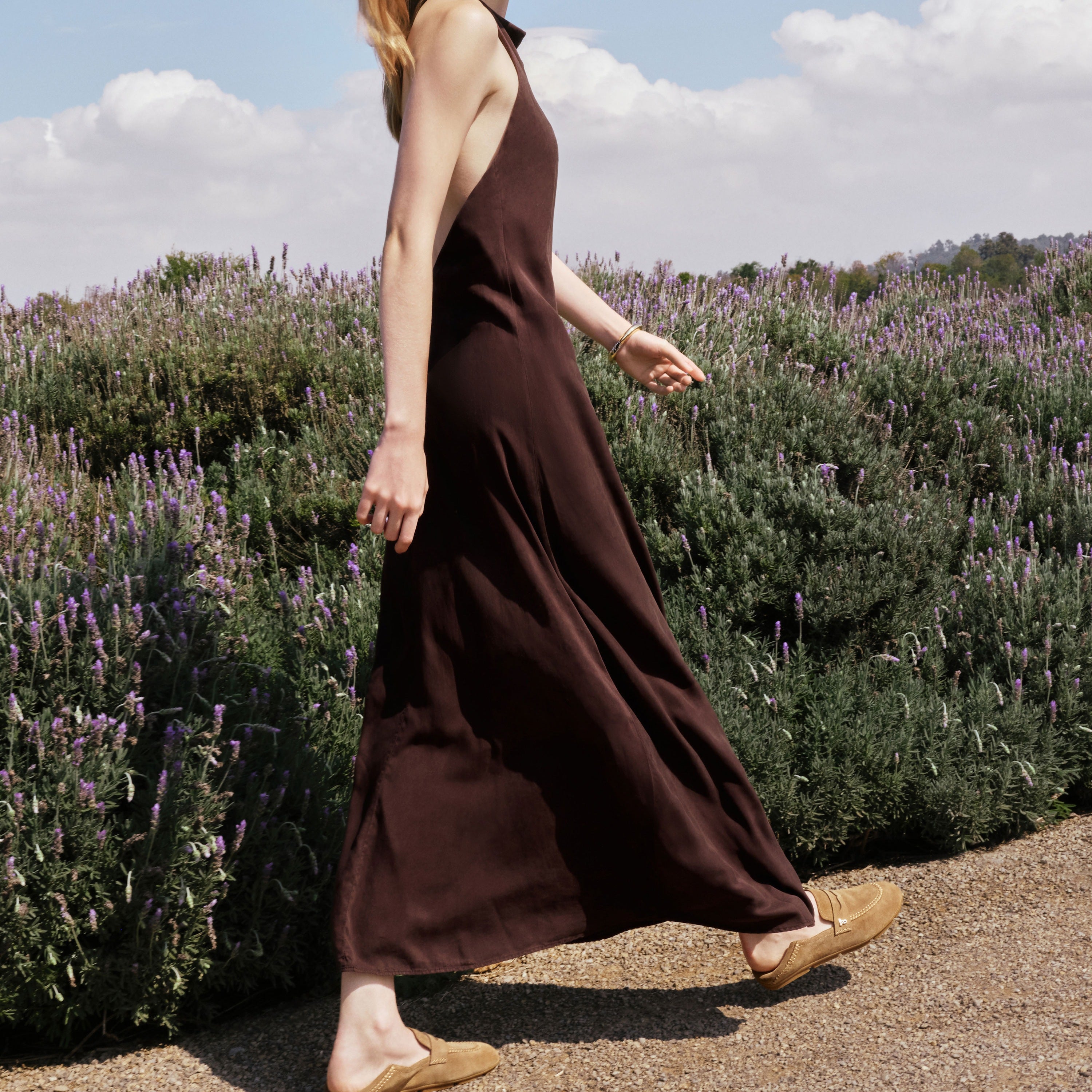 Taupe Suede Softy Slip-on Loafers