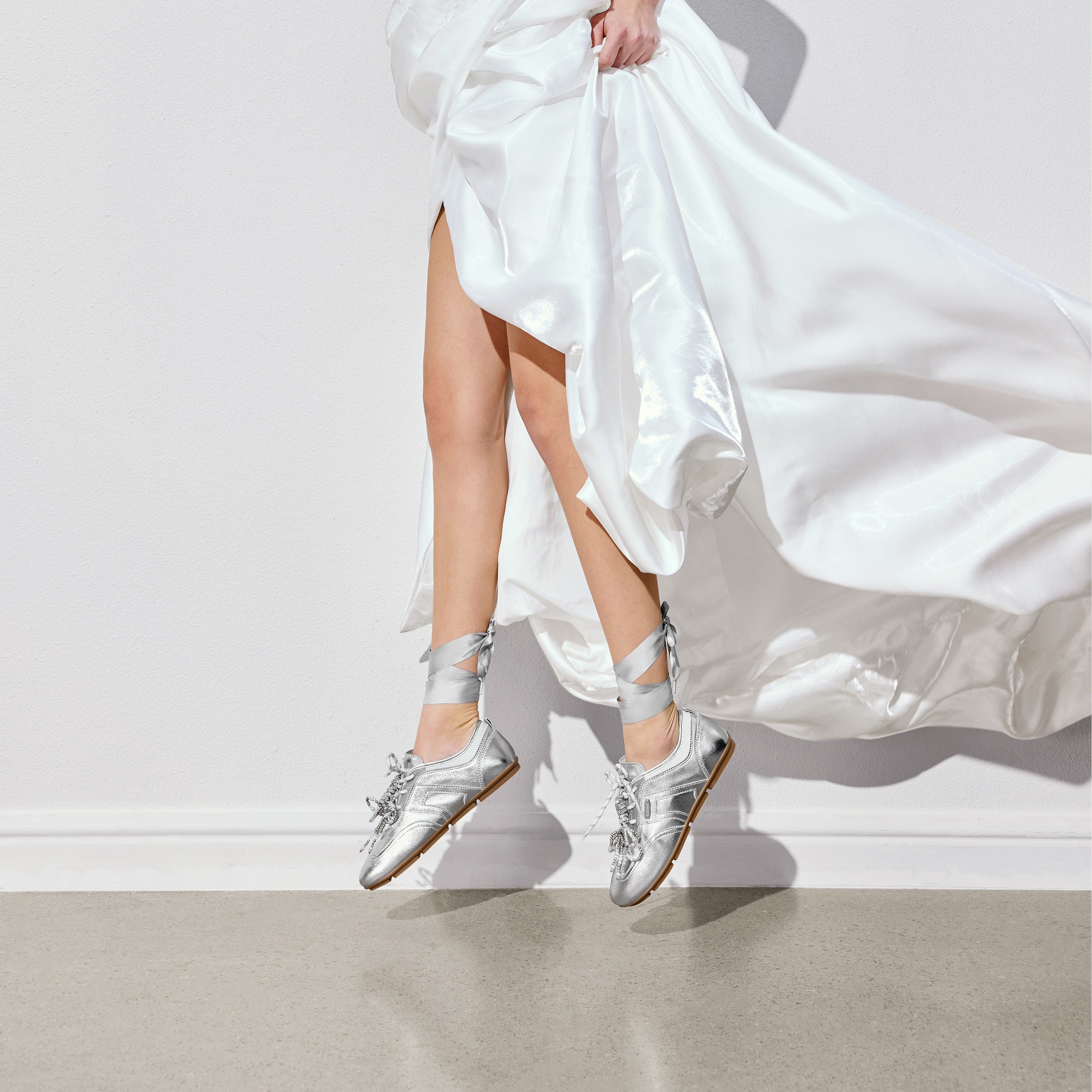 Yang Mi Crossover Silver Leather Softy Runner