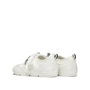 STACCATO × VERA WANG White Crystal Bow Flats Sneakers