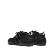STACCATO × VERA WANG Black Crystal Bow Flats Sneakers