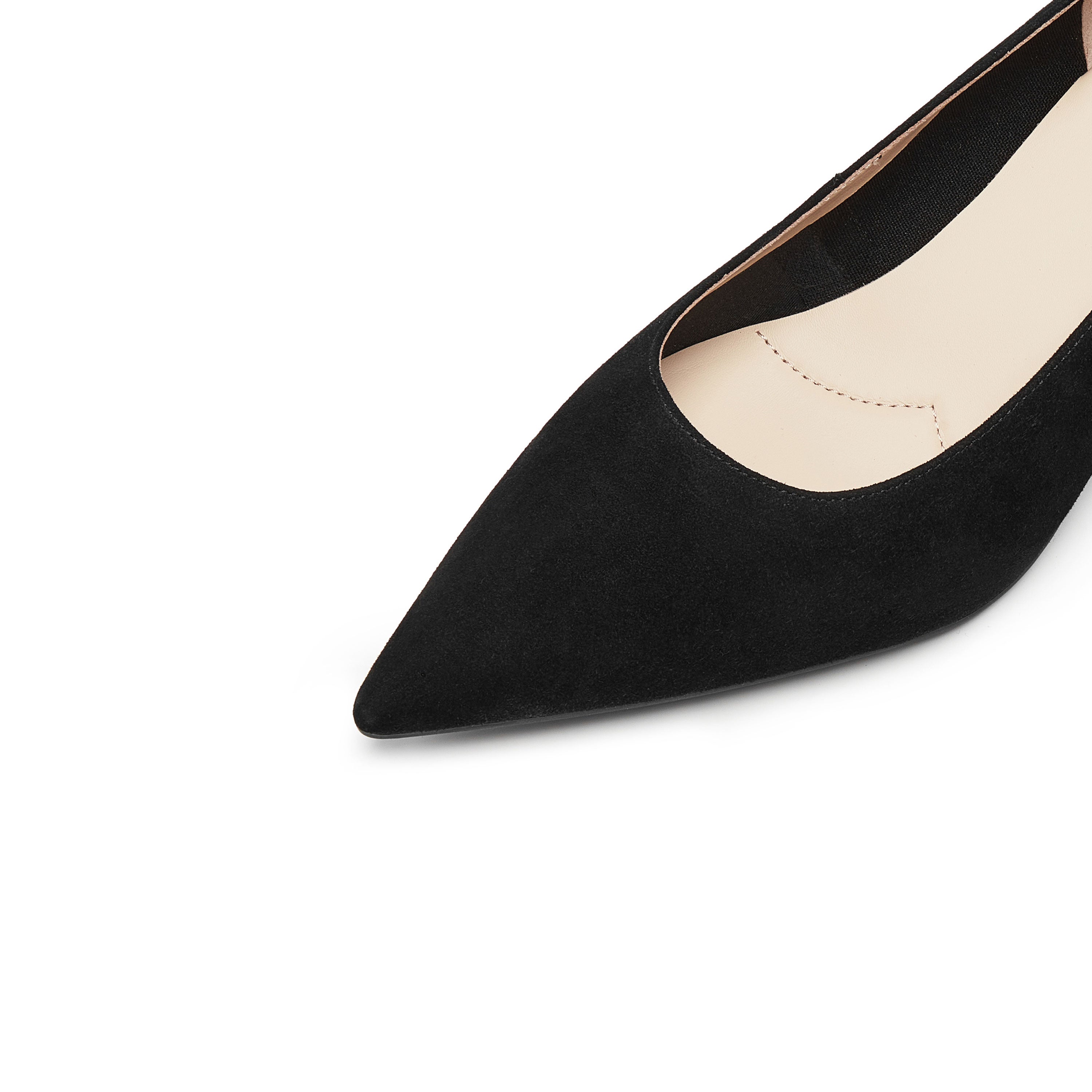 Black Suede Pointy Toe Pumps
