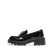 Crystal Bow Chunky Lug Sole Loafers