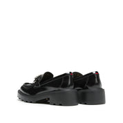 Crystal Bow Chunky Lug Sole Loafers