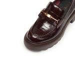Load image into Gallery viewer, Burgundy Embossed ST Horsebit Loafers
