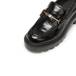 Load image into Gallery viewer, Black Embossed ST Horsebit Loafers
