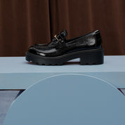 Black Embossed ST Horsebit Loafers
