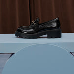 Load image into Gallery viewer, Black Embossed ST Horsebit Loafers
