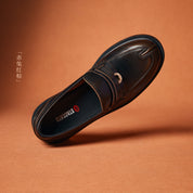 Black Boxy Lucky Horse Hoof Loafers