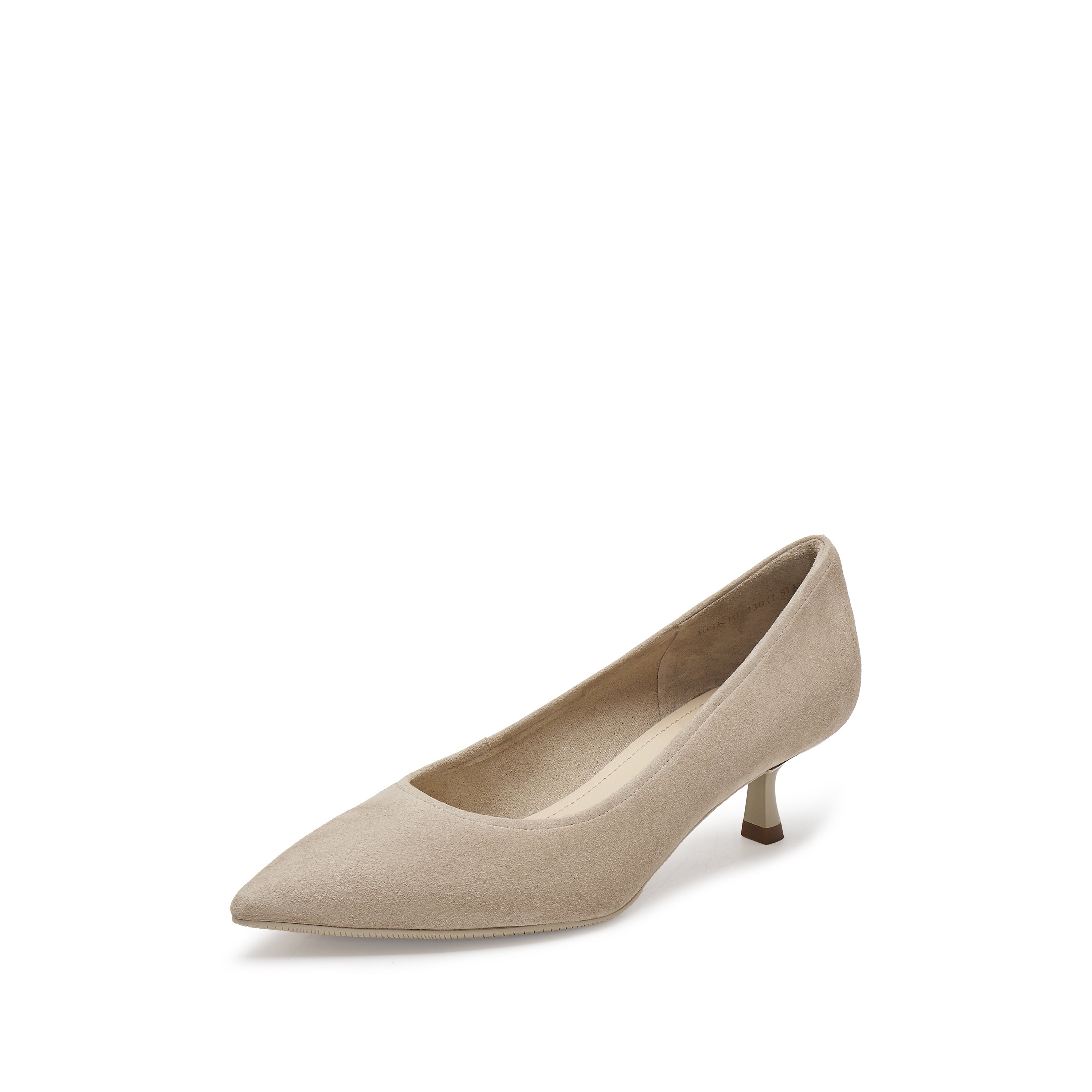 Grey Pointy Suede Pumps