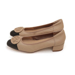 Load image into Gallery viewer, Taupe ST Buckle Workwear Leather Pumps
