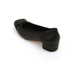 Load image into Gallery viewer, Black ST Buckle Workwear Leather Pumps
