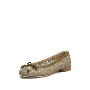 Olive Lace Bow Ballet Flats