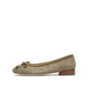 Olive Lace Bow Ballet Flats