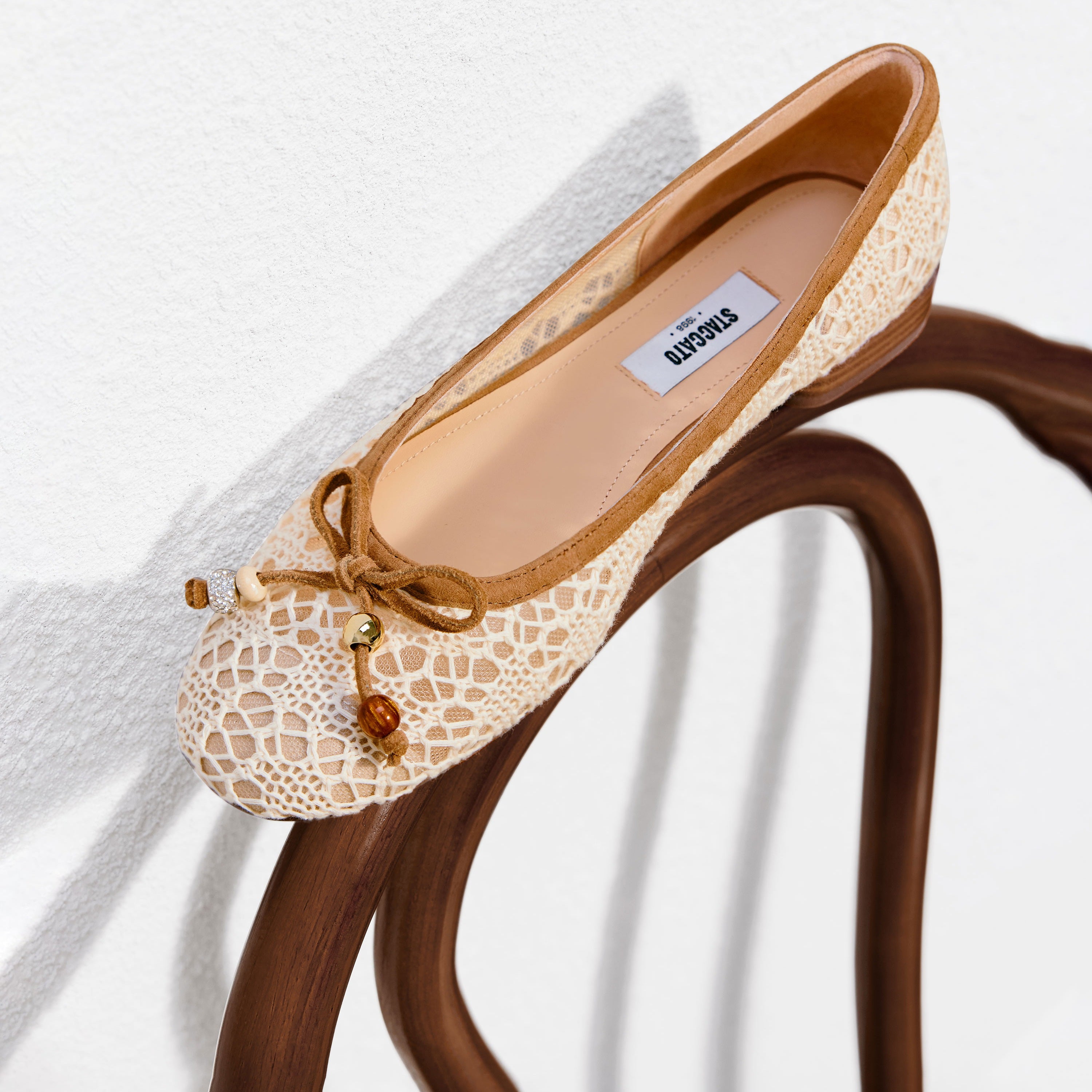 Olive Lace Bow Ballet Flats