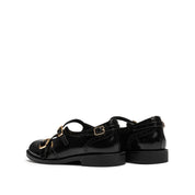 Black Double Strap Mary Jane London Loafers