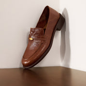 Brown Vintage Leather Penny Loafers