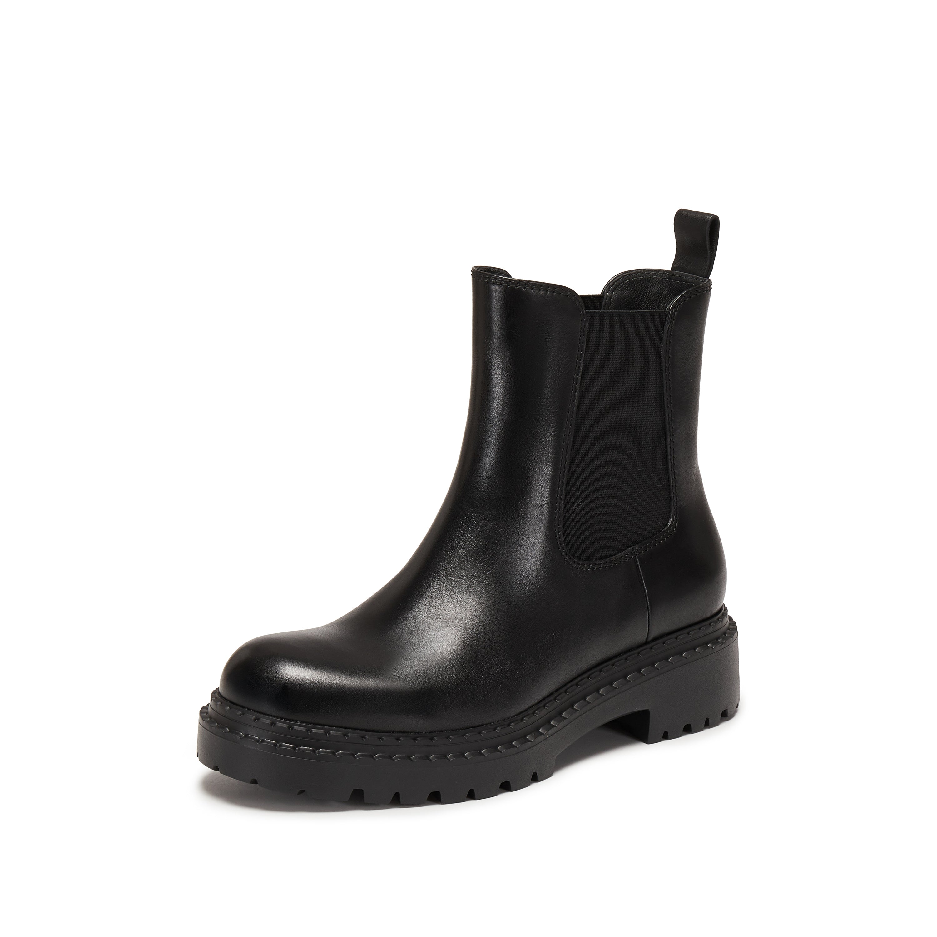 Black Charles Platform Chunky Ankle Boots