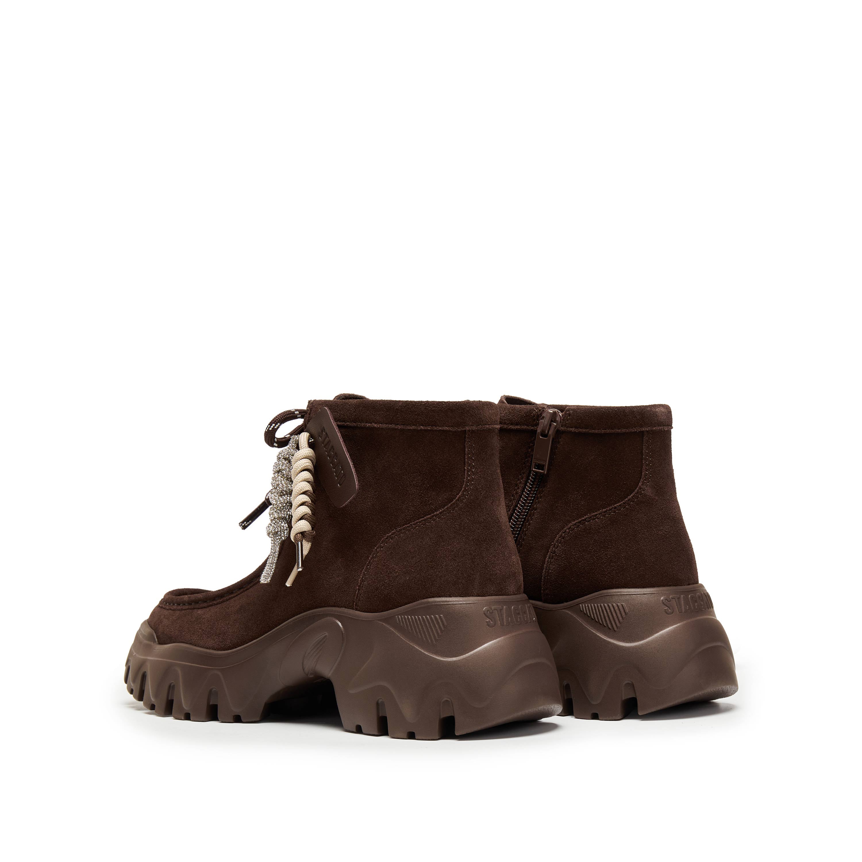 Beads Brownies Suede Loafer Worker Boots