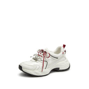 Beige Lucky Horse Hoof Leather Chunky Sneakers