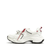 Beige Lucky Horse Hoof Leather Chunky Sneakers