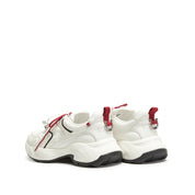 Beige Lucky Horse Hoof Leather Chunky Sneakers