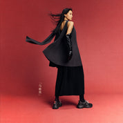 Black Lucky Horse Hoof Leather Chunky Sneakers