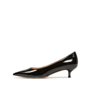 Black Patent Minimal Kitten Heeled Pumps