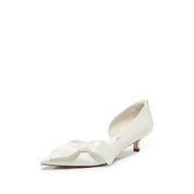 STACCATO × VERA WANG Satin Front Bow Kitten Heel Pumps