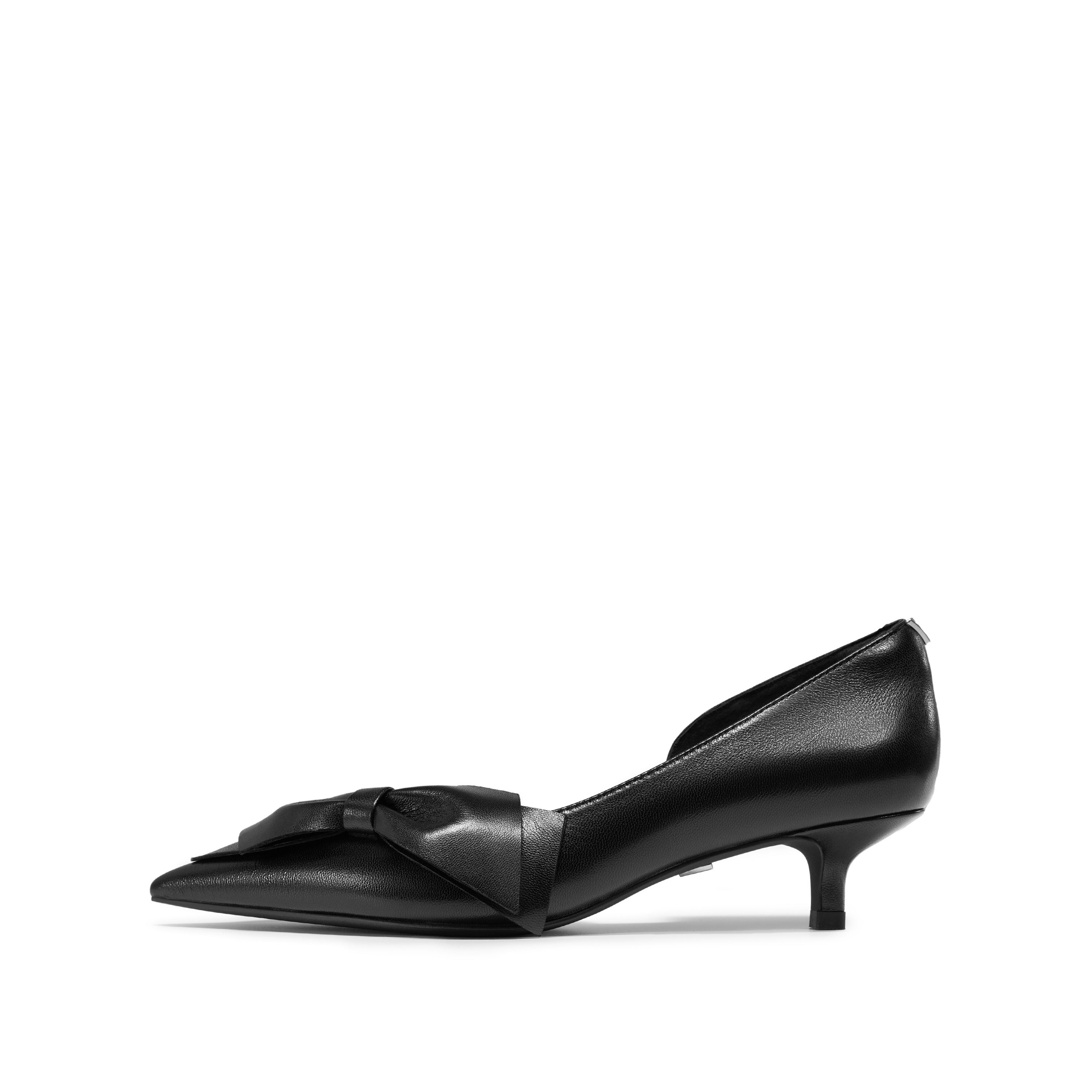 STACCATO × VERA WANG Sheep Front Bow Kitten Heel Pumps