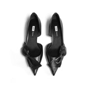 STACCATO × VERA WANG Sheep Front Bow Kitten Heel Pumps