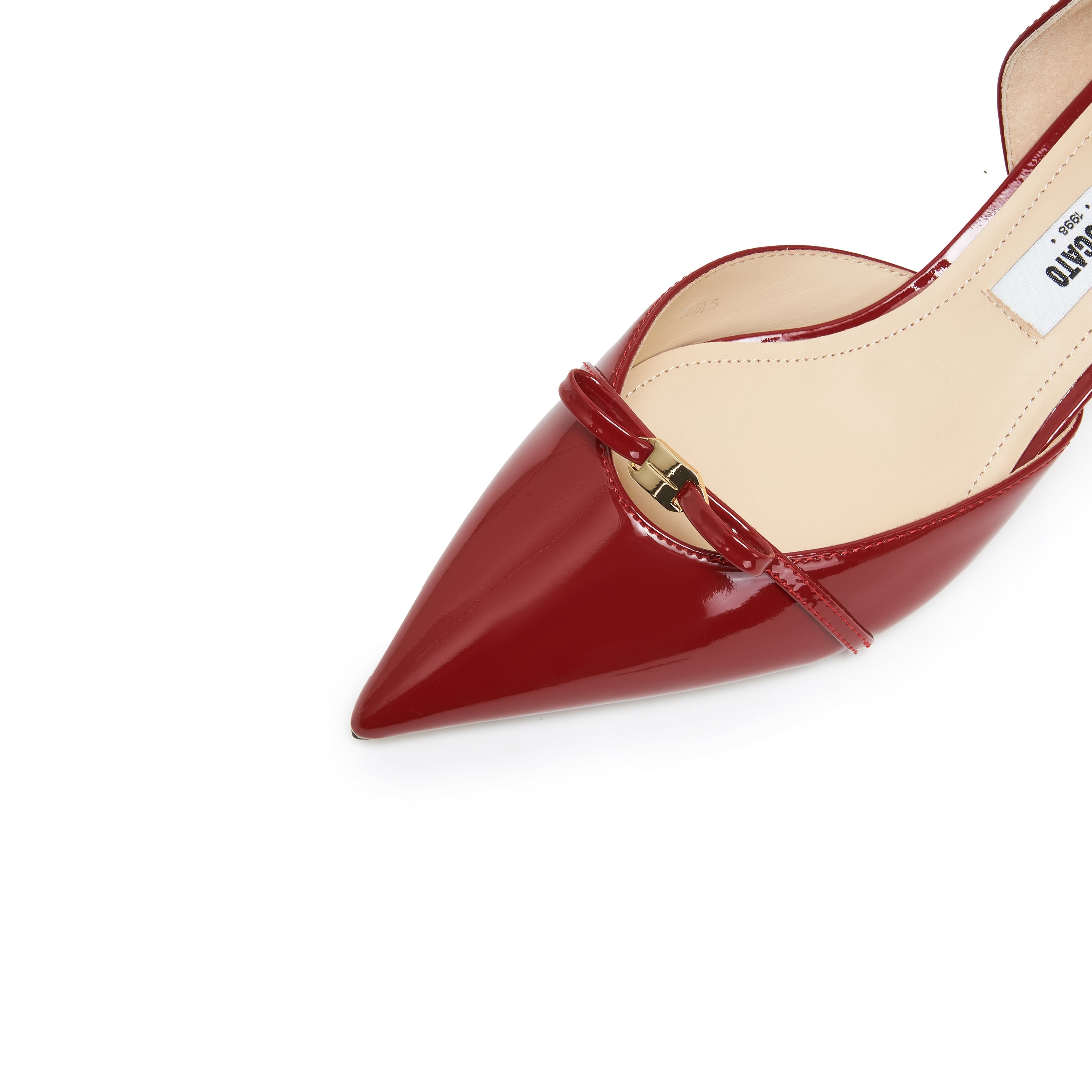Red Patent Bow Dressed Kitten Heeled Pumps