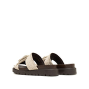 Beige Tassel Suede Vintage Strap Sandals