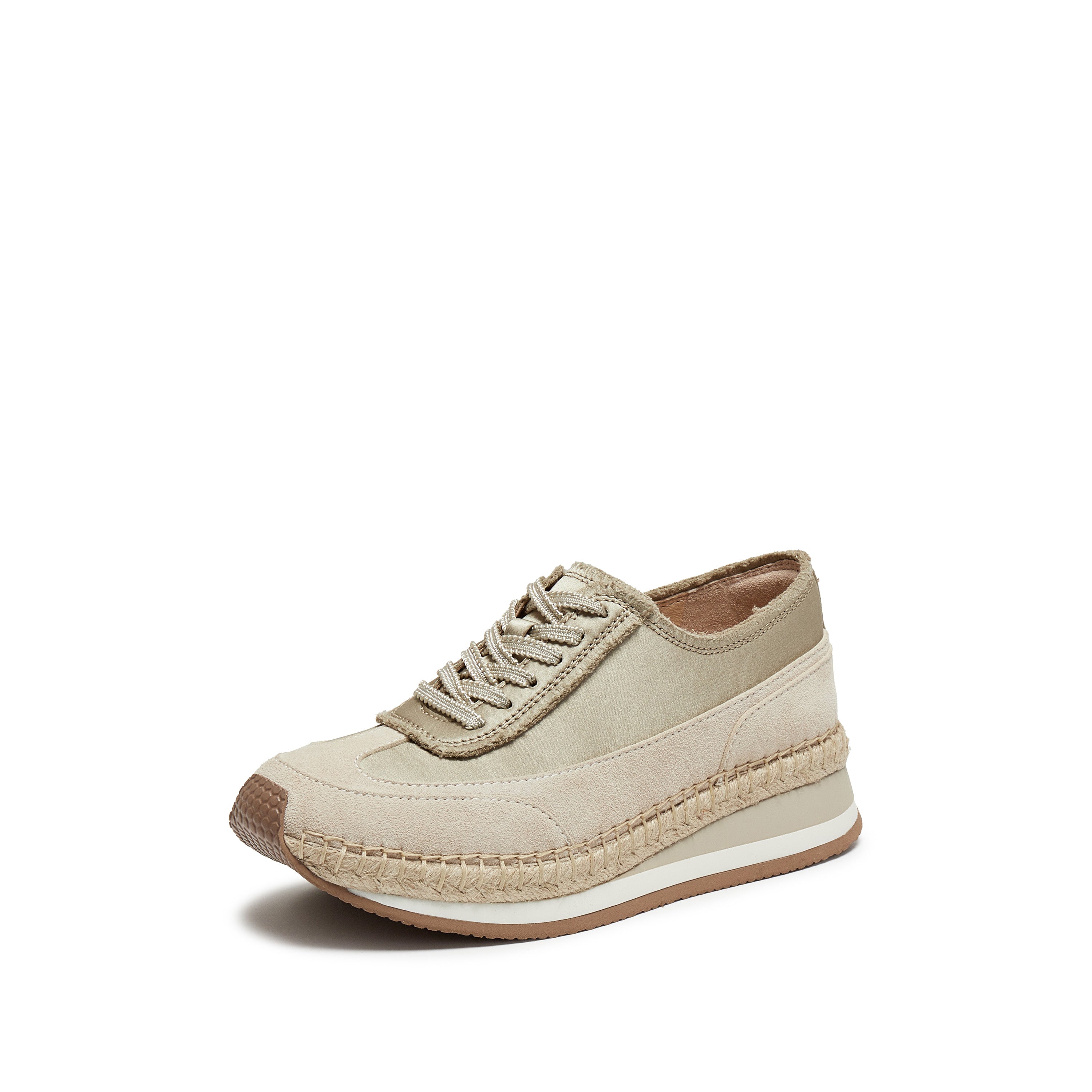 Mint Green Straw Patch Lace Up Sneakers