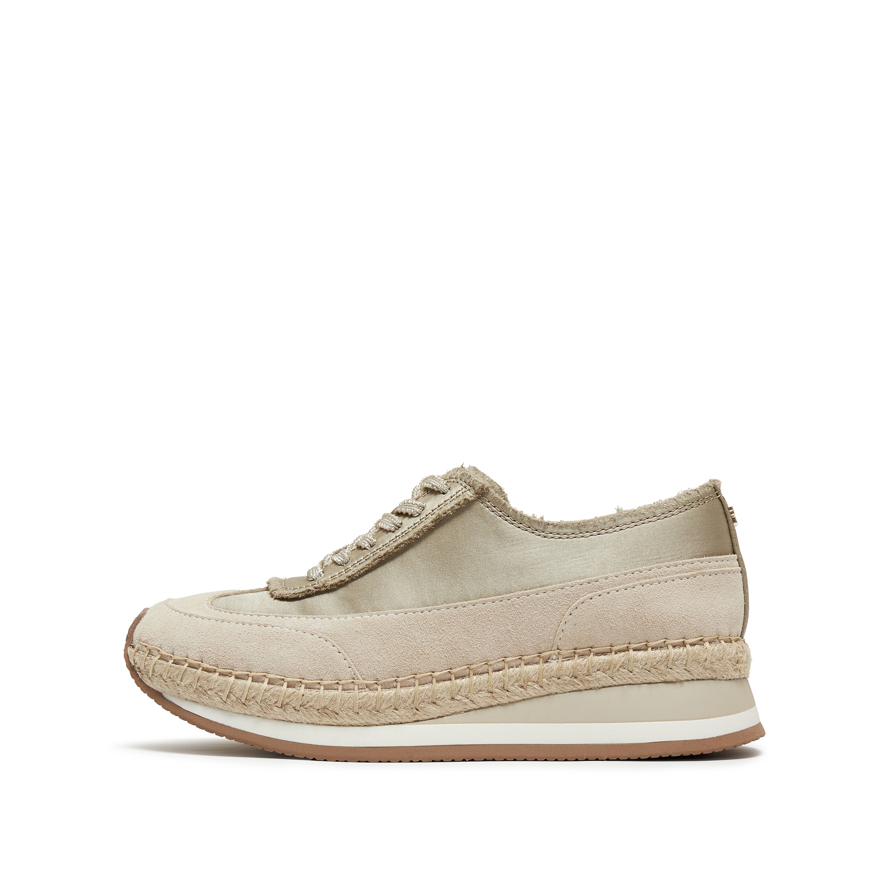 Mint Green Straw Patch Lace Up Sneakers