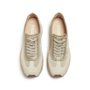 Mint Green Straw Patch Lace Up Sneakers