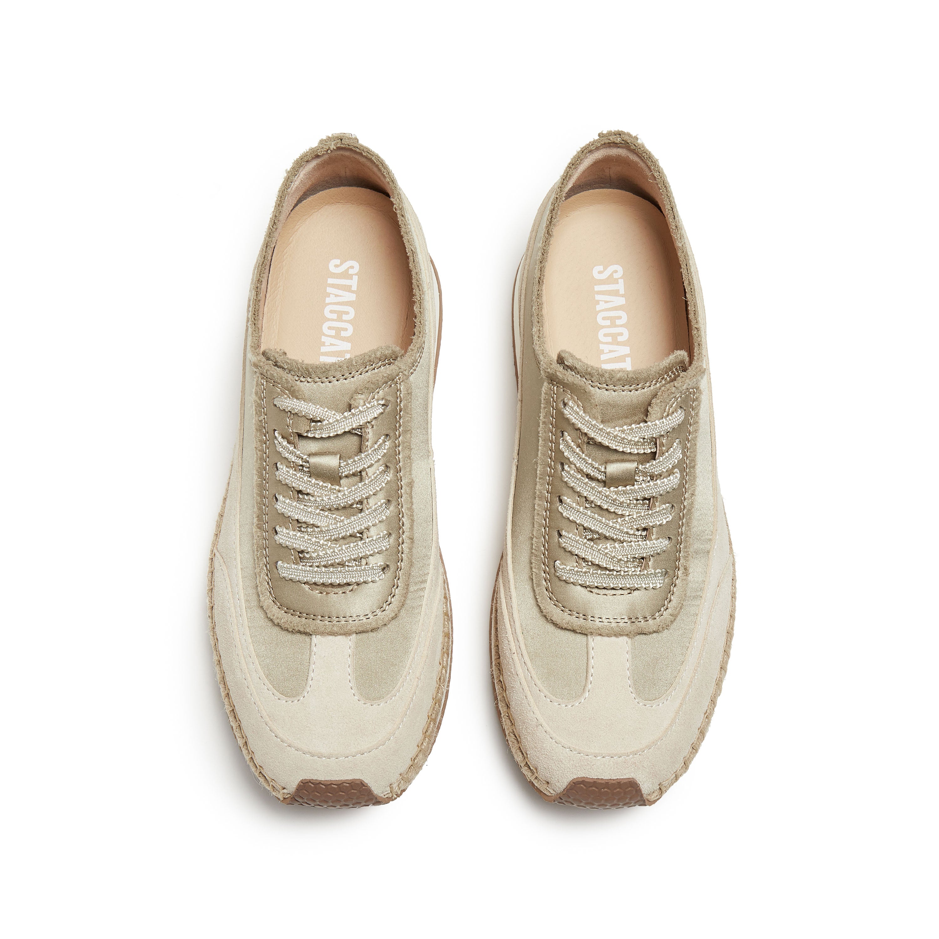 Mint Green Straw Patch Lace Up Sneakers