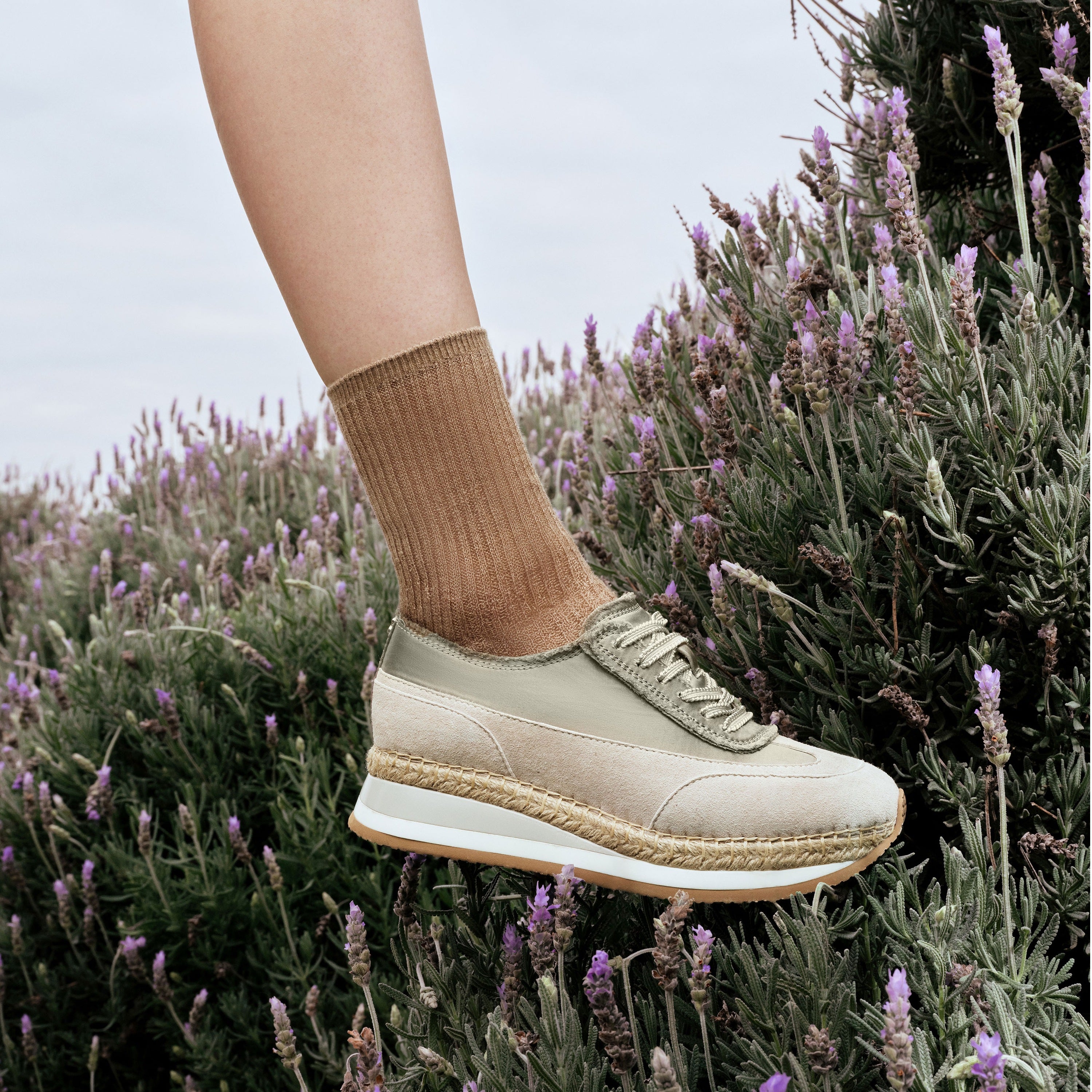 Mint Green Straw Patch Lace Up Sneakers