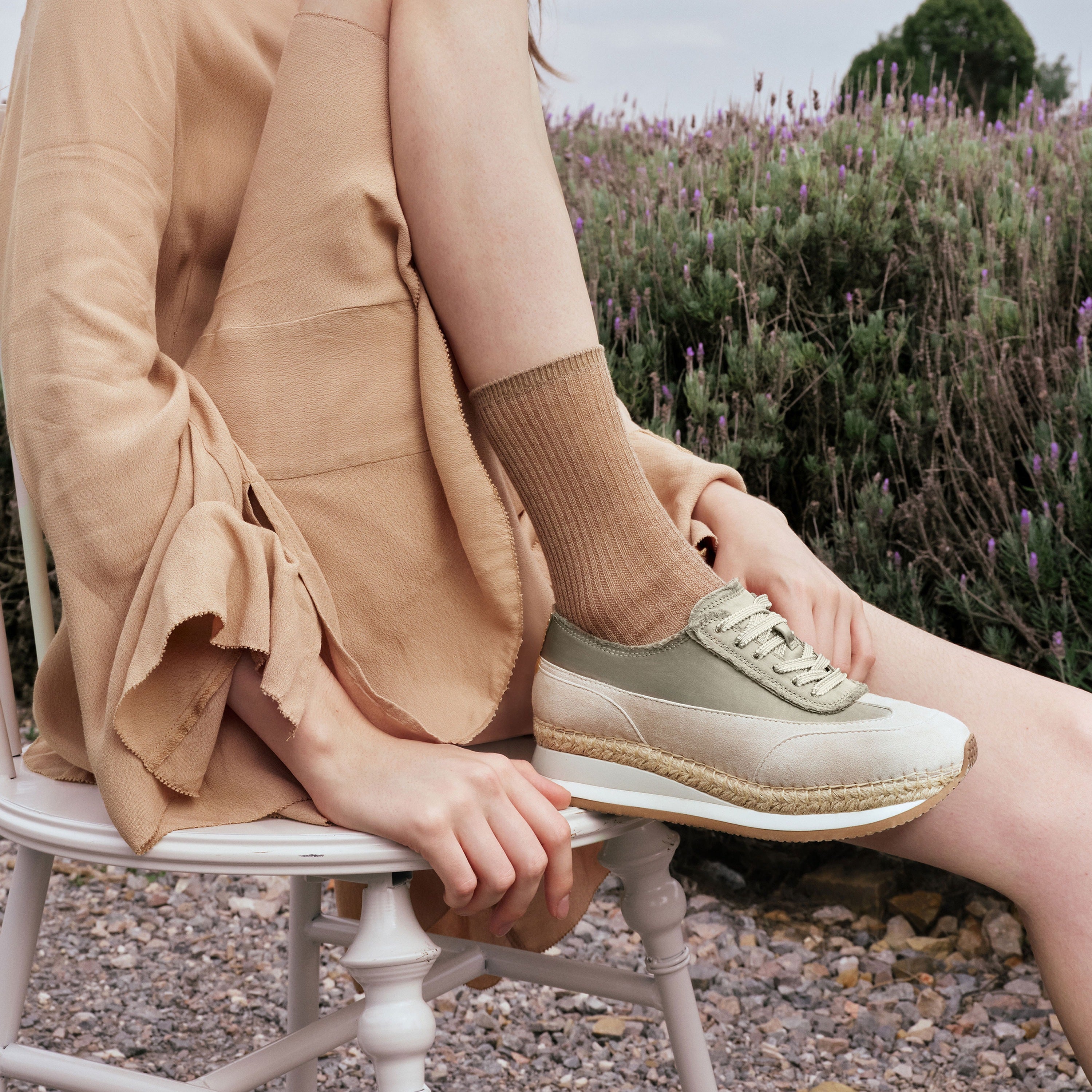 Mint Green Straw Patch Lace Up Sneakers