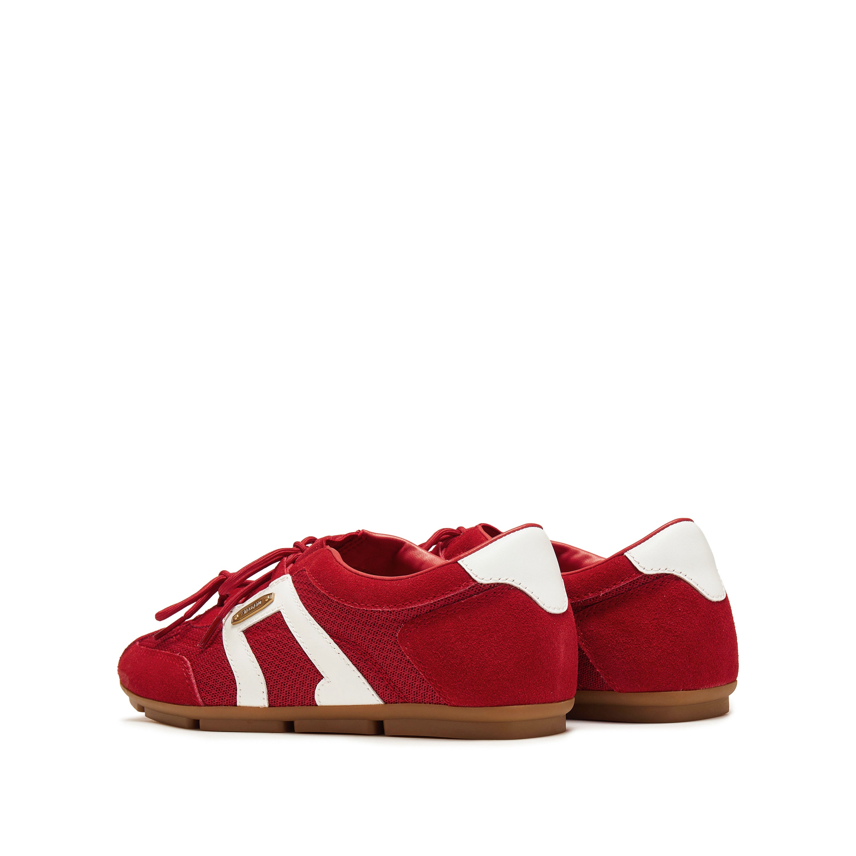 Red Double Bow Slip On Ballet Runners