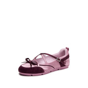 Purple Bow Patch Mary Jane Ballet Runners