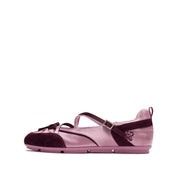 Purple Bow Patch Mary Jane Ballet Runners