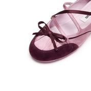 Purple Bow Patch Mary Jane Ballet Runners