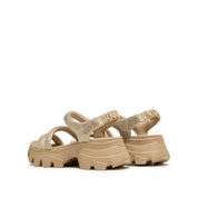 Rose Gold Crystal-embellished Strappy Sporty Sandals
