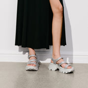 Rose Gold Crystal-embellished Strappy Sporty Sandals