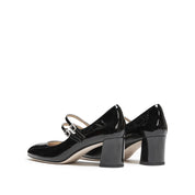 Patent Double Strap Crystal Buckle Mary Janes