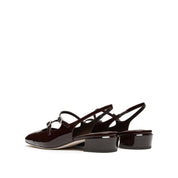 Brown Slingback Buckle Strap Heels
