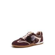 Burgundy Suede Fireworks Charm Sole Sneakers