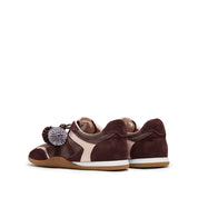 Burgundy Suede Fireworks Charm Sole Sneakers
