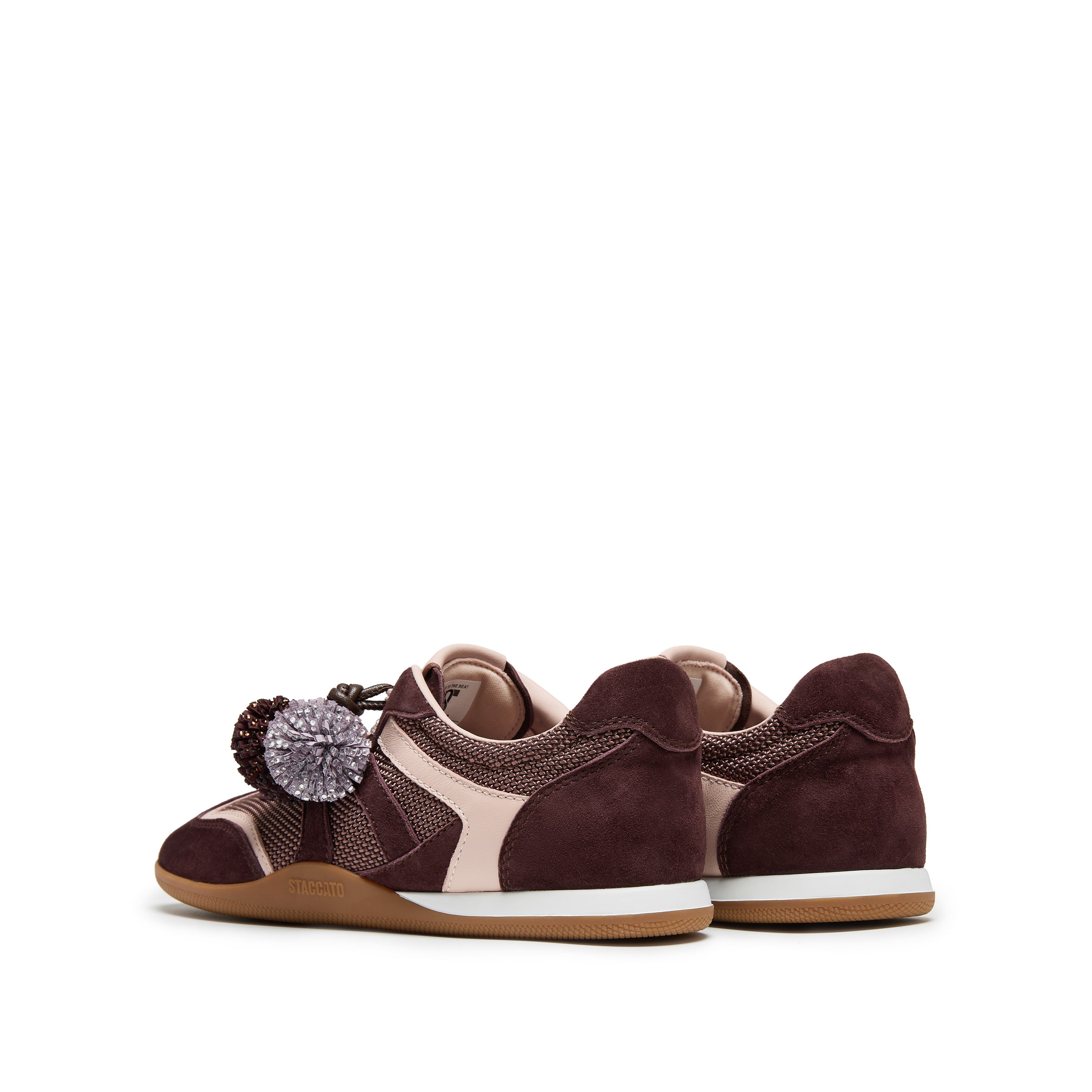 Burgundy Suede Fireworks Charm Sole Sneakers